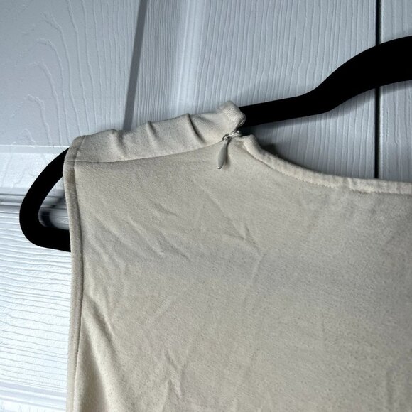 Marina Moscone Collective Cream Sleeveless Ruched Tank Top Women's Size Large L - Picture 9 of 9